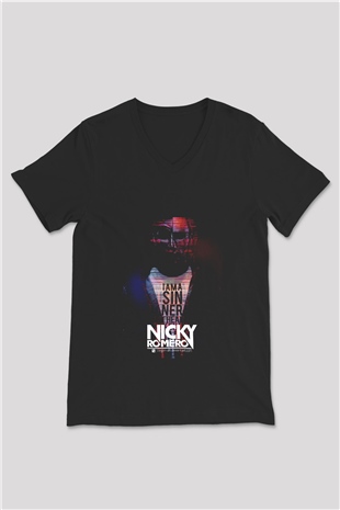 Nicky Romero Siyah Unisex V Yaka Tişört