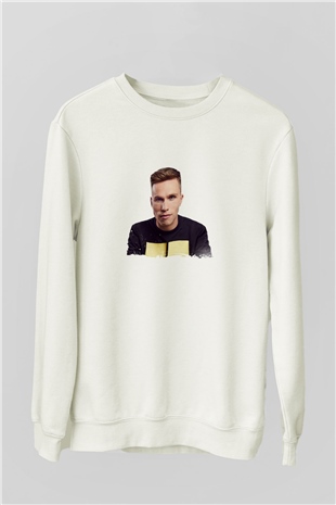 Nicky RomeroBaskılı Beyaz Sweatshirt
