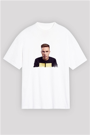 Nicky RomeroBaskılı Beyaz Oversize Tişört