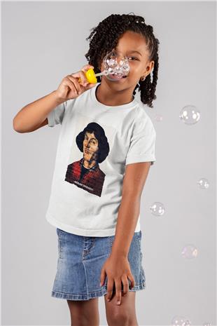 Nicolaus Copernicus Baskılı Unisex Beyaz Çocuk Tişörtü - Tshirt