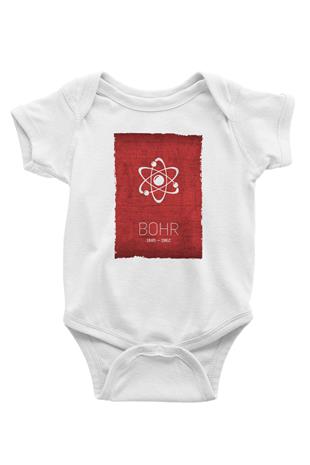 Niels Bohr Atom Modeli Baskılı Beyaz Bebek Body - Zıbın