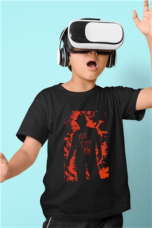 Nightmare on Elm Street Elm Sokağı Baskılı Siyah Unisex Çocuk Tişört
