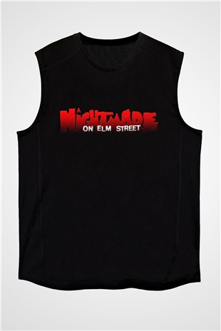 Nightmare on Elm Street Elm Sokağı Siyah Unisex Kolsuz Tişört