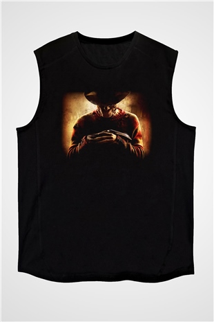 Nightmare on Elm Street Elm Sokağı Siyah Unisex Kolsuz Tişört