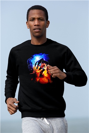 Nightmare on Elm Street Elm Sokağı Siyah Unisex  Sweatshirt