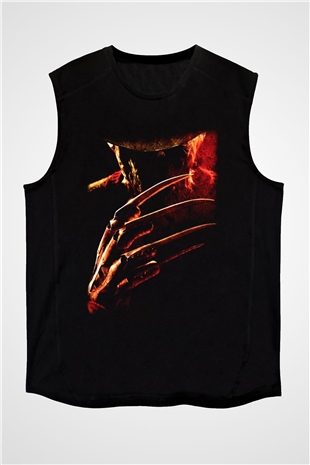 Nightmare on Elm Street Elm Sokağı Siyah Unisex Kolsuz Tişört