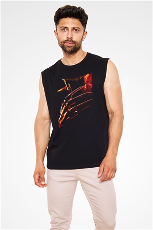 Nightmare on Elm Street Elm Sokağı Siyah Unisex Kolsuz Tişört