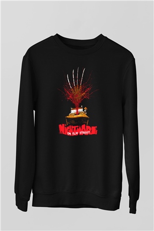 Nightmare on Elm Street Elm Sokağı Siyah Unisex Sweatshirt