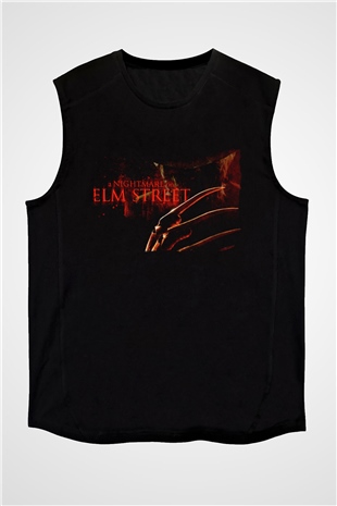 Nightmare on Elm Street Elm Sokağı Siyah Unisex  Kolsuz Tişört