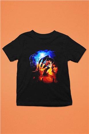 Nightmare on Elm Street Elm Sokağı Siyah Unisex  Çocuk Tişört