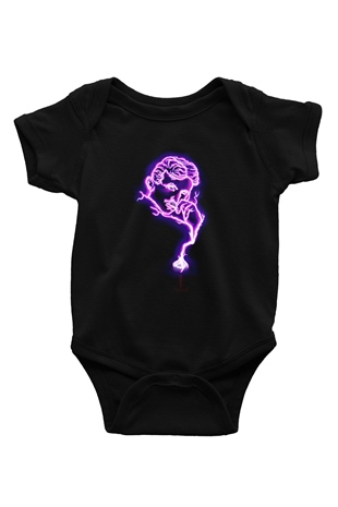 Nikola Tesla Elektrik Baskılı Unisex Siyah Bebek Body - Zıbın