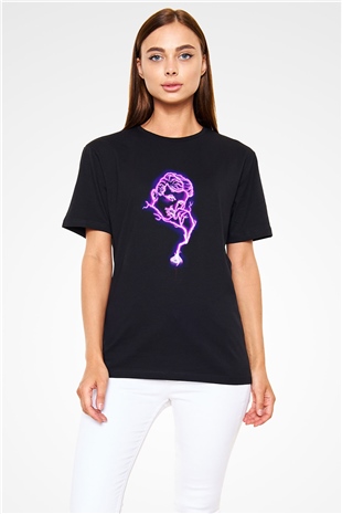 Nikola Tesla Elektrik Baskılı Unisex Siyah Tişört