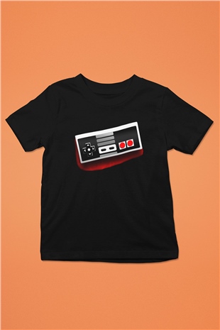 Nintendo Baskılı Siyah Unisex Çocuk Tişört