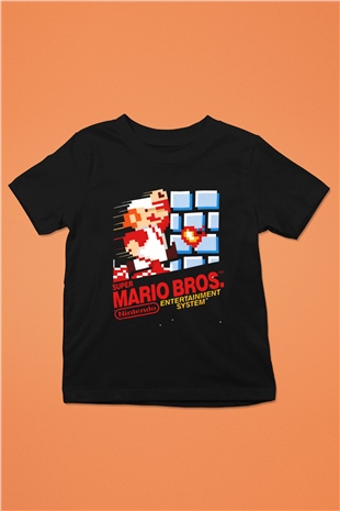 Nintendo Siyah Unisex Çocuk Tişört