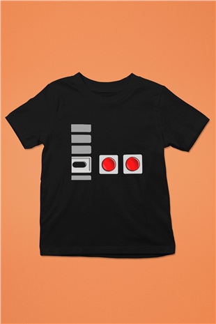 Nintendo Siyah Unisex  Çocuk Tişört
