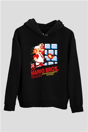 Nintendo Siyah Unisex Hoodie