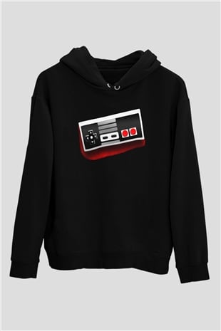 Nintendo Siyah Unisex Kapüşonlu Sweatshirt