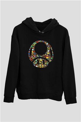 Nintendo Siyah Unisex Kapüşonlu Sweatshirt