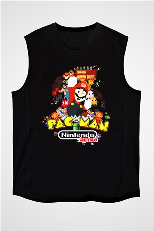Nintendo Siyah Unisex Kolsuz Tişört