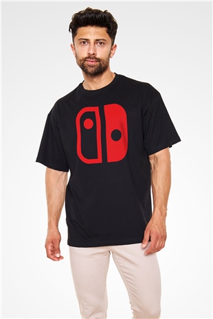 Nintendo Siyah Unisex Oversize Tişört T-Shirt