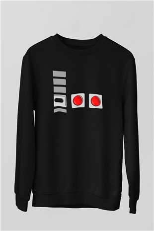 Nintendo Siyah Unisex  Sweatshirt