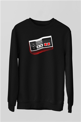 Nintendo Siyah Unisex Sweatshirt