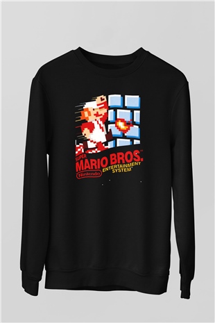 Nintendo Siyah Unisex Sweatshirt