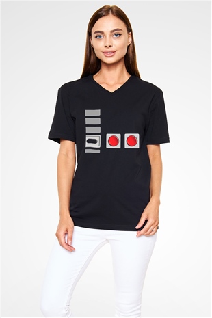 Nintendo Siyah Unisex  V Yaka Tişört