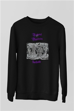 Nocturnal Depression Baskılı Unisex Siyah Sweatshirt