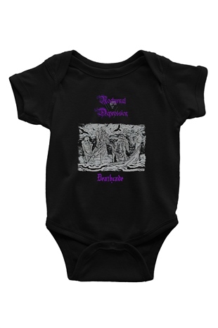 Nocturnal Depression Baskılı Unisex Siyah Bebek Body - Zıbın