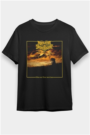 Nocturnal Depression Baskılı Unisex Siyah Tişört - Tshirt