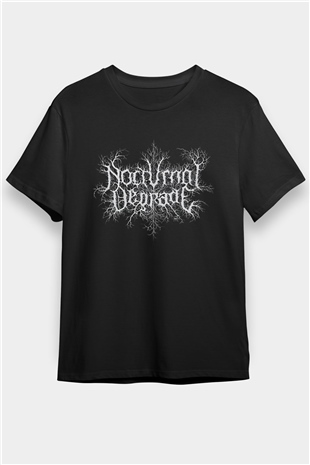 Nocturnal Depression Baskılı Unisex Siyah Tişört - Tshirt
