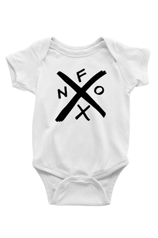NOFX Baskılı Beyaz Unisex Bebek Body - Zıbın