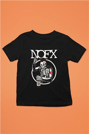 NOFX Baskılı Siyah Unisex Çocuk Tişört