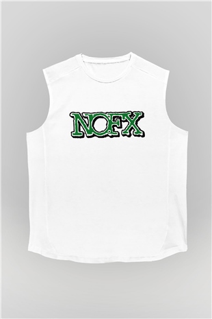 NOFX Beyaz Unisex Kolsuz Tişört