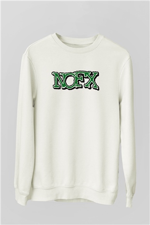 NOFX Beyaz Unisex Sweatshirt