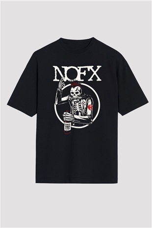 NOFX Siyah Unisex Oversize Tişört T-Shirt
