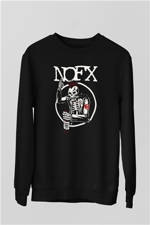 NOFX Siyah Unisex Sweatshirt