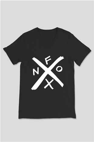 NOFX Siyah Unisex V Yaka Tişört T-Shirt