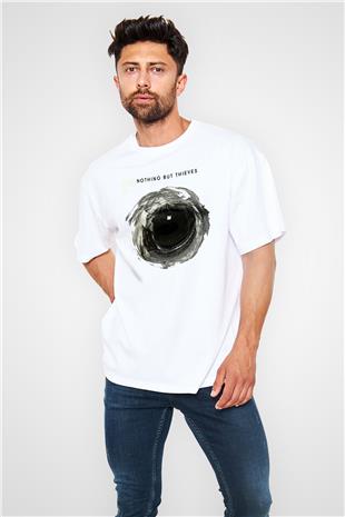 Nothing But Thieves Baskılı Beyaz Unisex Oversize Tişört - Tshirt