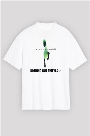 Nothing But Thieves Baskılı Beyaz Unisex Oversize Tişört - Tshirt