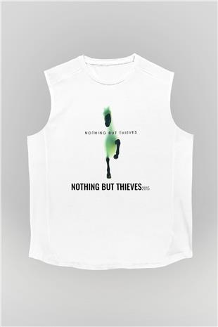Nothing But Thieves Baskılı Beyaz Unisex Kolsuz Tişört - Tshirt