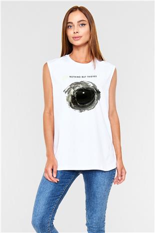Nothing But Thieves Baskılı Beyaz Unisex Kolsuz Tişört - Tshirt