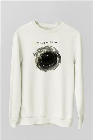 Nothing But Thieves Baskılı Beyaz Unisex Sweatshirt