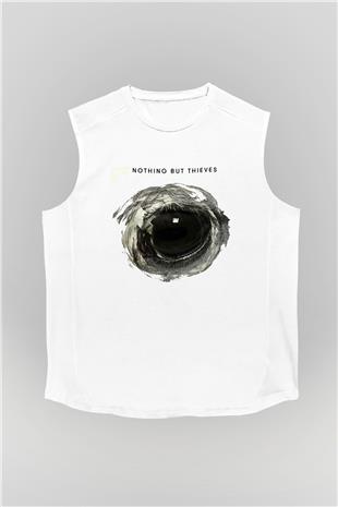 Nothing But Thieves Baskılı Beyaz Unisex Kolsuz Tişört - Tshirt