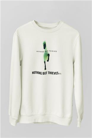 Nothing But Thieves Baskılı Beyaz Unisex Sweatshirt