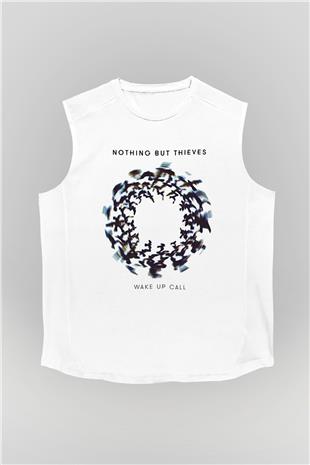 Nothing But Thieves Baskılı Beyaz Unisex Kolsuz Tişört - Tshirt