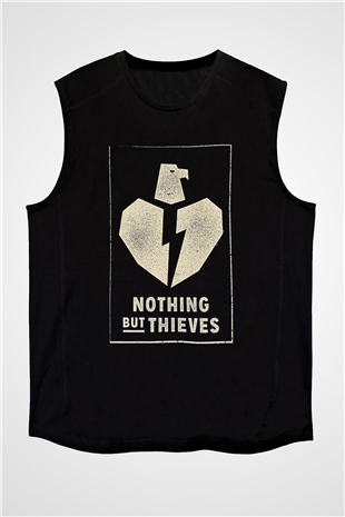 Nothing But Thieves Baskılı Unisex Siyah Kolsuz Tişört - Tshirt