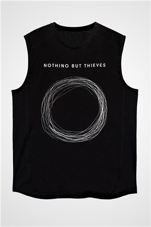 Nothing But Thieves Baskılı Unisex Siyah Kolsuz Tişört - Tshirt