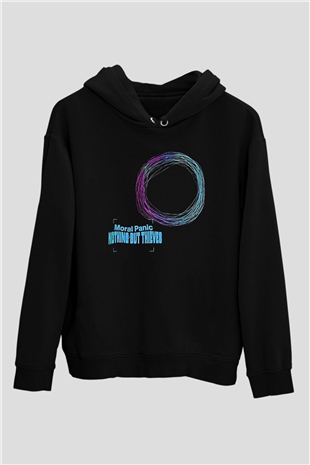 Nothing But Thieves Baskılı Unisex Siyah Kapüşonlu Sweatshirt